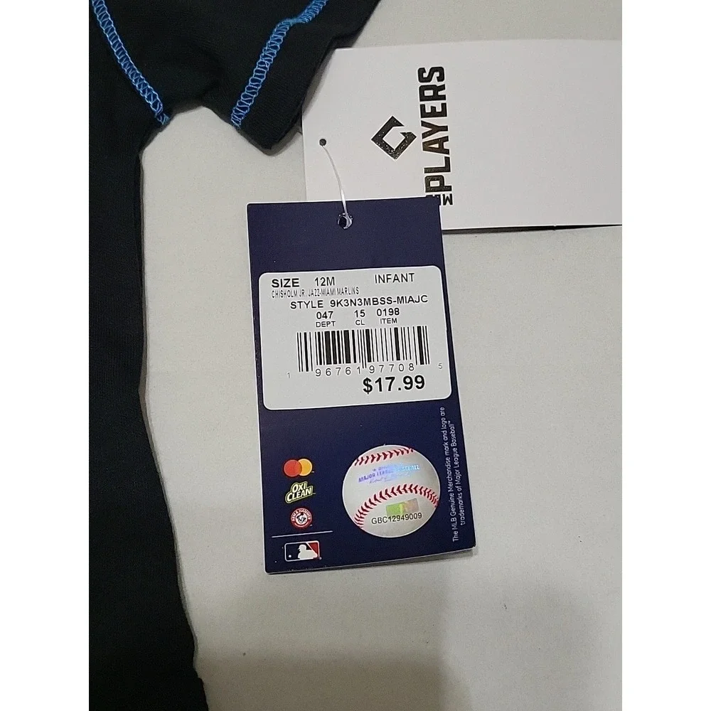 Infant Miami Marlins Jazz Chisholm Jr One Piece Outfit 12 Month NEW